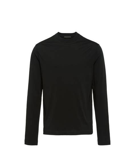 black t shirt prada|Prada long sleeve.